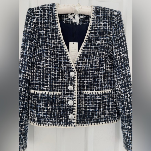 VERONICA BEARD Bosia Embroidered Single-Breasted Jacket - Picture 7 of 12